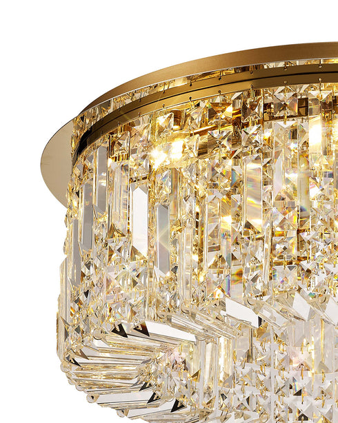 Zula Round Flush Chandelier 8 Light
